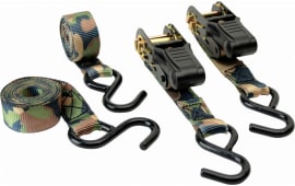 HME HMERS4PK Camouflage Ratchet Tie Down Strap 1"x8'' Polyester Camouflage 4 Pac