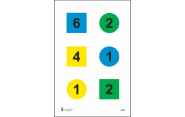 Action Target DT4B100 Training Discretionary Command Circle/Square Paper 23" x 35" Multi-Color 100 Per Box