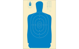 Action Target B27SBLUE100 Qualification Standard Silhouette Paper Hanging 24" x 45" Blue/White 100 Per Box