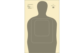 Action Target TQ15GRAY100 Qualification Standard Silhouette Paper Hanging 24" x 45" Gray/White 100 Per Box