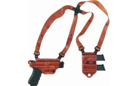 Galco MCII224 Miami Classic II Shoulder System Fits Glock 17/19/22/23/26/27/31/32/33/34/35 Steerhide Tan