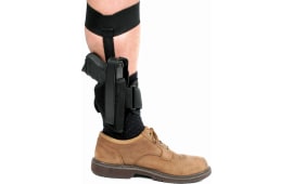 Blackhawk 40AH10BKL Ankle Holster Left Hand Sz 10 Small Autos .22-.25 Cal and 380s 1000 Denier Cordura Nylon Black