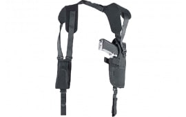 Uncle Mikes 75051 Pro Pack Vertical Shoulder Holster 4.5"-5" Barrel Large Auto Nylon Black
