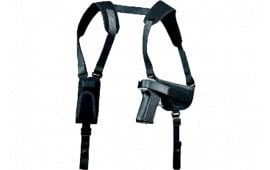 Uncle Mikes 77160 Pro Pack Horizontal Shoulder Holster 3.25-3.75" Barrel Medium/Large Auto Nylon Black
