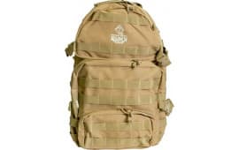 Rukx Gear ATICT3DT Tactical 3 Day Water Resistant Tan 600D Polyester with Molle, Hook & Loop Panel, 4 Storage Areas 16" x 10" x 10"