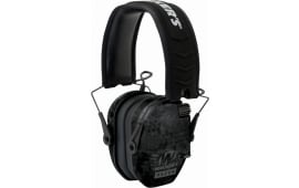 Walkers GWPRSEMYP Razor Slim Electronic Polymer 23 dB Over the Head Typhoon Camo Ear Cups w/Black Band
