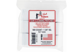 Pro-Shot 138500 Cleaning Patches  6mm/7mm 1.38" Cotton Flannel 500 Per Pkg