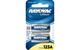 Rayovac RL123A-2 CR123A Lithium 3 Volts Lithium Battery Stick 1500 mAh 2pk