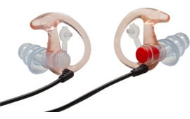 SureFire EP4MPR EP4 Sonic Defenders Plus Medium 24 dB Flanged Clear Polymer Buds for Adults 1 Pair