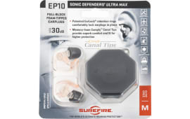 SureFire EP10MPR EP10 Sonic Defenders Ultra Max Medium 30 dB Full Block Clear Polymer Buds for Adults 1 Pair