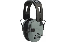 Walker's GWP-RSEMRH-BGY Razor Slim Electronic Muff 23 dB Over the Head Polymer Battleship Gray Ear Cups with Black Tacti-Grip Headband