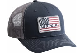 Leupold 179858 Trucker Flag Navy/Gray Adjustable Snapback OSFA Semi-Structured