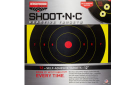 Birchwood Casey TDSNC1212PK Reactive Target Dispenser Paper Adhesive Paper 12" Bullseye Includes Pasters 12 PK