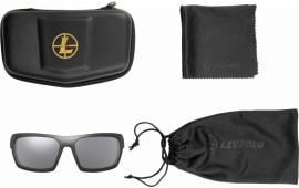 Leupold 179096 Packout Polycarbonate Shadow Gray Flash Lens Matte Black Polyamide Wraparound Frame Includes Carrying Case, Bag, & Lens Cloth