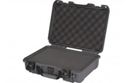Nanuk 9101007 910 Waterproof Graphite Resin with Foam Padding & Airline Approved 13.20" L x 9.20" W x 4.10" H Interior Dimensions
