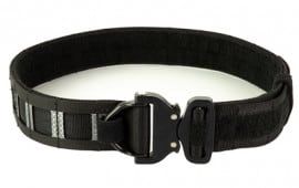 GBRS Group, Assaulter Belt System, 20 Molle Sections, 1.75" Cobra Buckle with D-Ring, 1.5" Nylon Scuba Webbing Construction, Black - MEDIUM