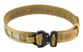 GBRS Group Assaulter V3 Belt System, 23 Molle Sections, 1.75" Cobra Buckle with D-Ring, 1.5" Nylon Scuba Webbing Construction, Coyote Brown - Large
