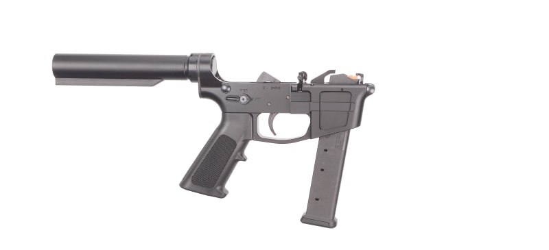 Foxtrot Mike 9MM Ambi Billet Lower, Mil Spec Tube w/ A2 Grip- 1-27 rd Magazine - FM9A-M2