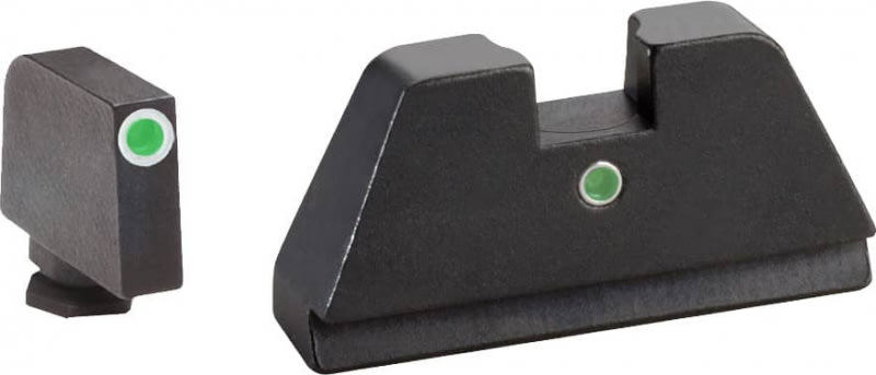 AmeriGlo Sight Set Front/Rear, Green/White/Green - GL-191