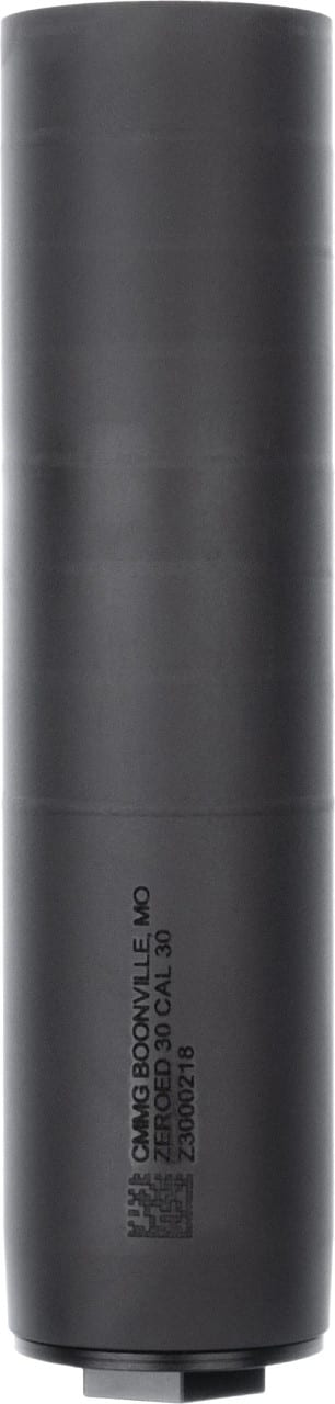 CMMG ZEROED 30 Suppressor, 6.5" Long, Heat Treated 17-4 Stainless Steel, 1.375"-24 HUB Compatible, Two Direct Thread HUB Mounts Included  - 11DB015
