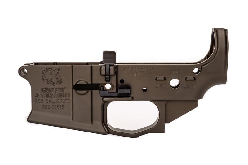 Griffin Armament MK2 AR-15 Ambidextrous Stripped Lower Receiver Flat Dark Earth