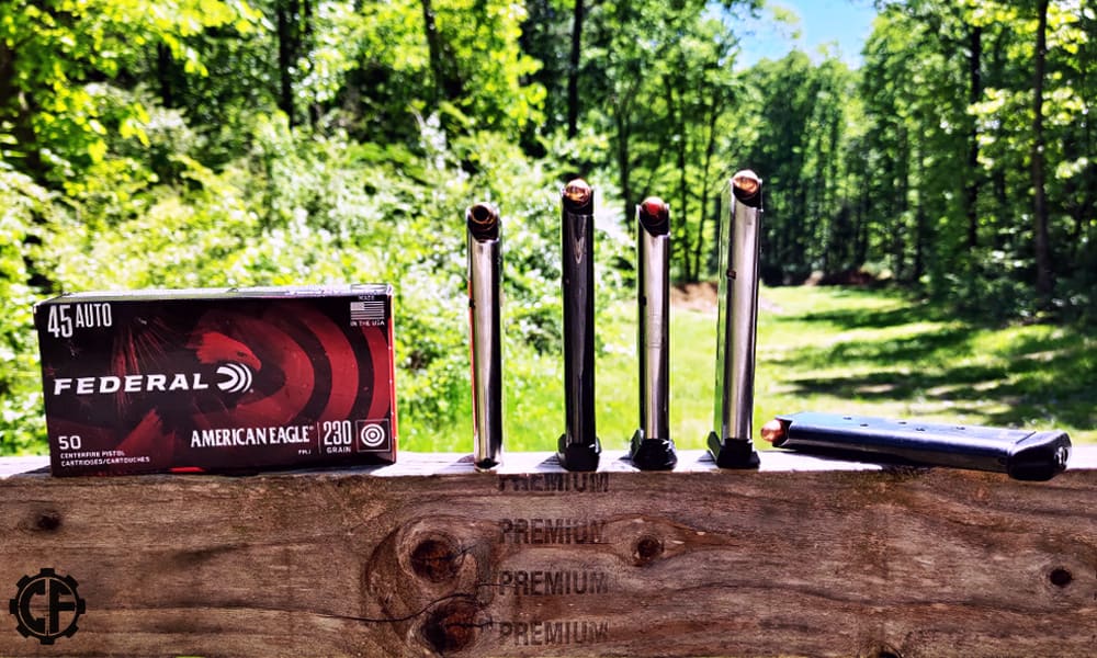 1911 Mags On A Fence