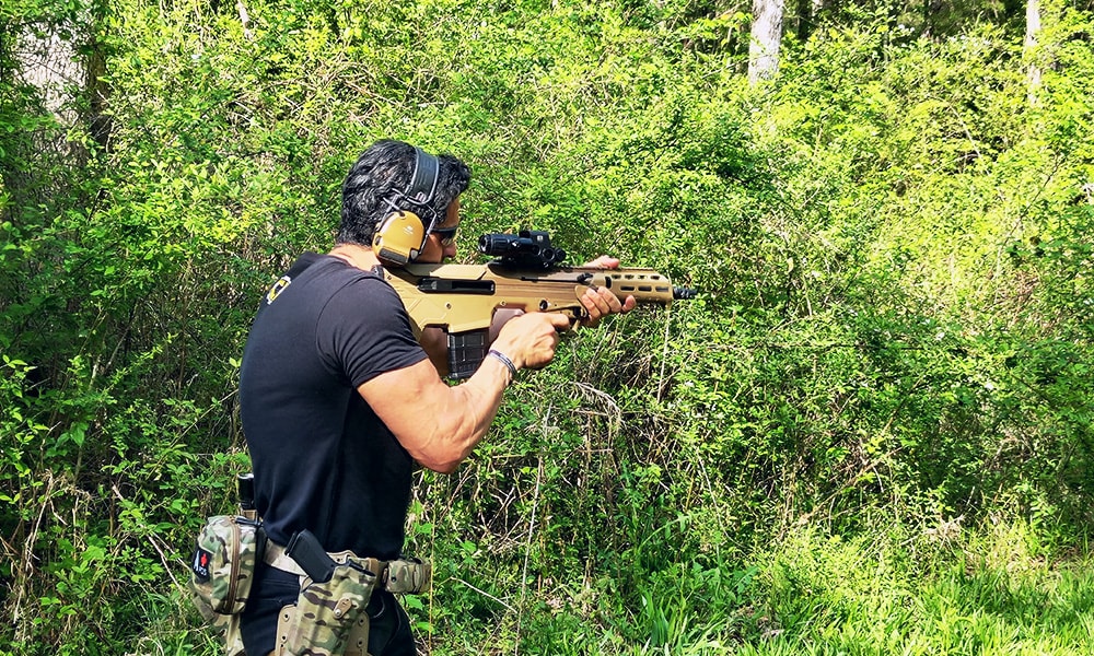 Kaya Shooting the WLVRN Bullpup