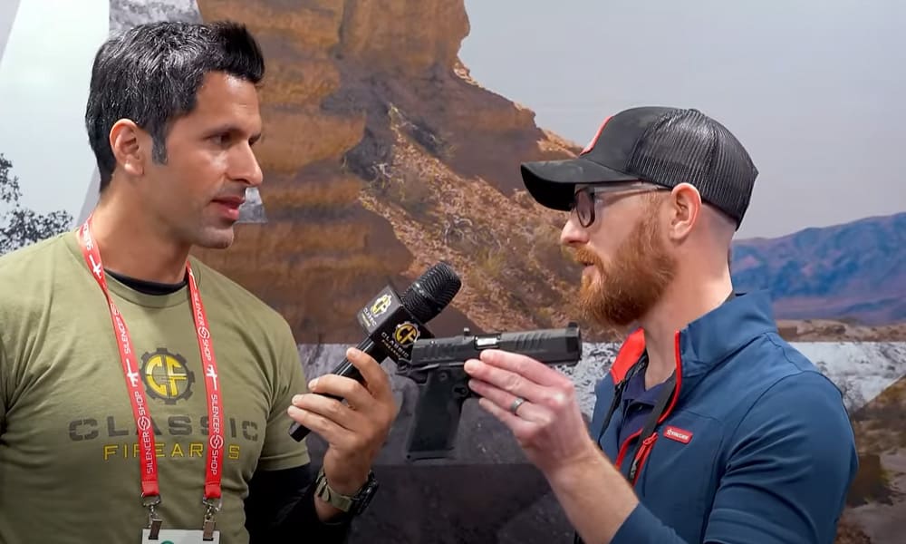 Kaya checks out the Staccato HD at SHOT Show 2025